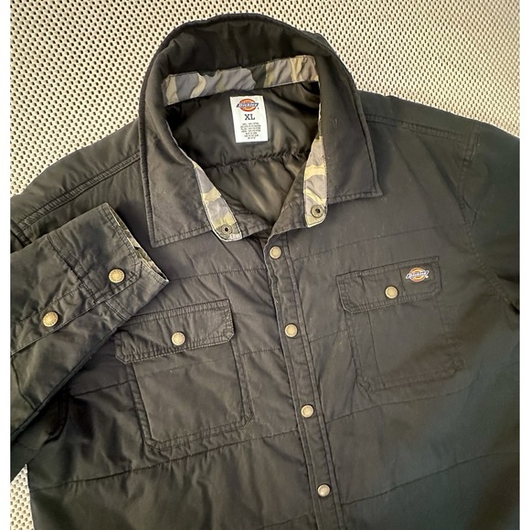 Dickies Other - Dickies Work Jacket Men Sz XL Black Relaxed Fit Insulated Coat Workwear Quilted
